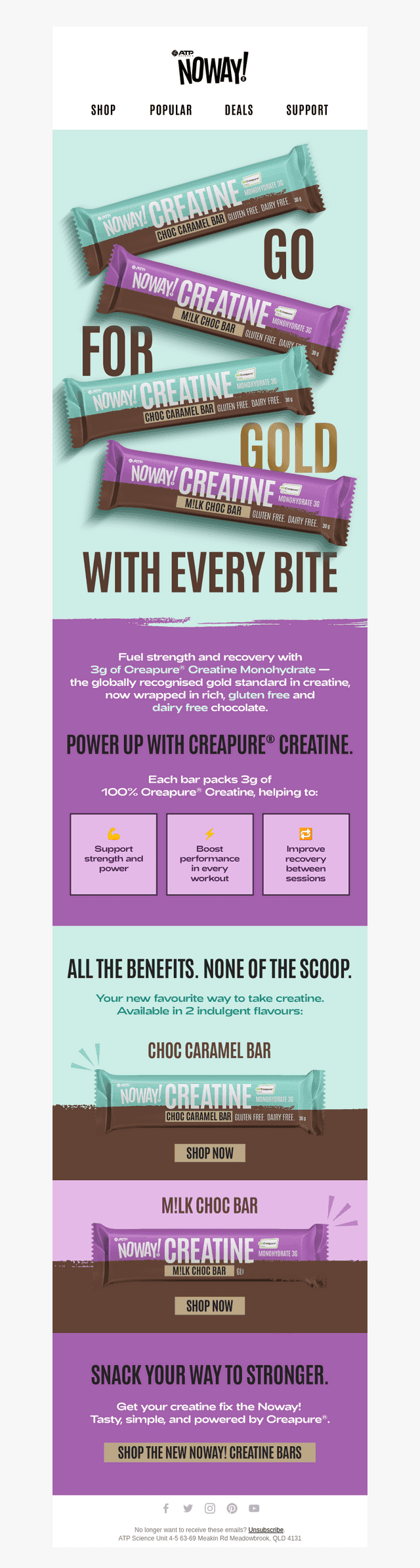 Australia's FIRST Creapure® Creatine Choc Bar is here 🍫💥