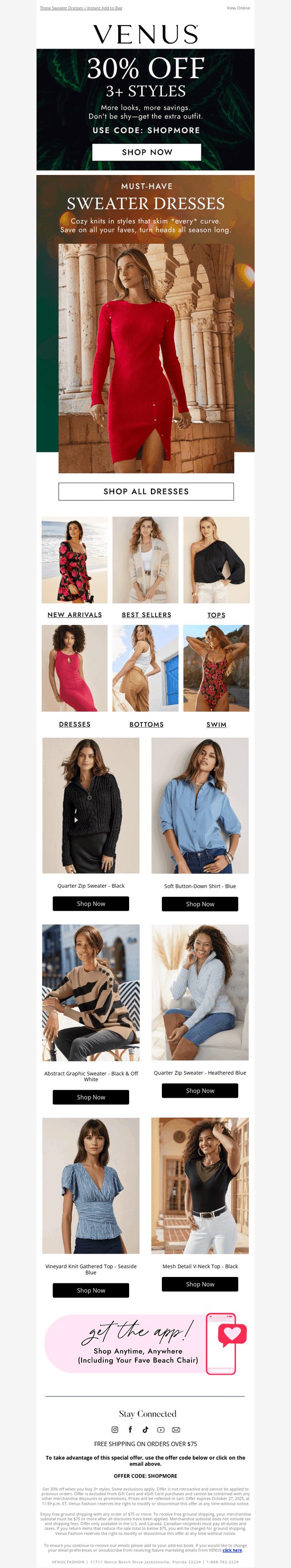 30% Off When You Buy 3+ Styles!