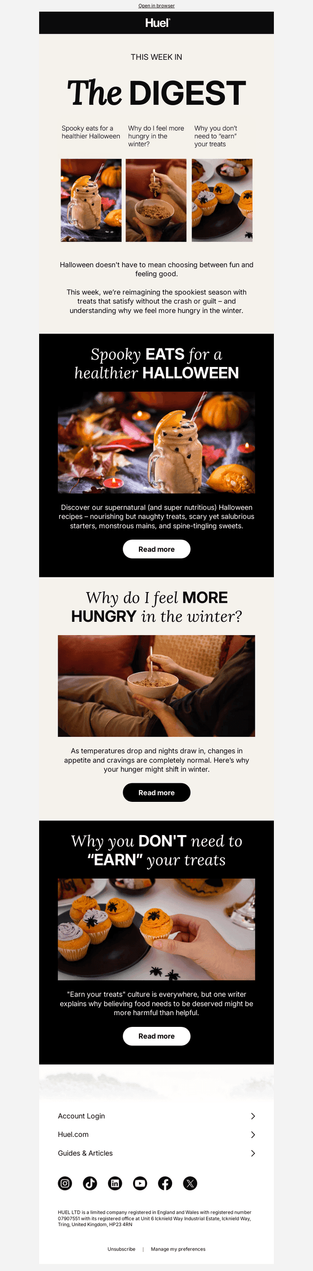 Huel email from Sat, Oct 25, 2025