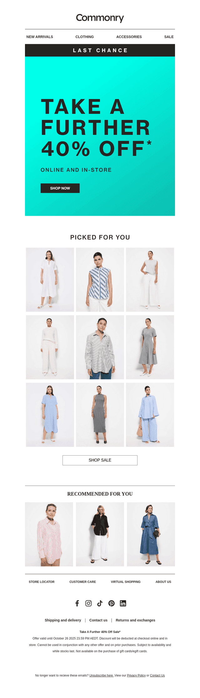 Further 40% off Sale | Ends Tonight