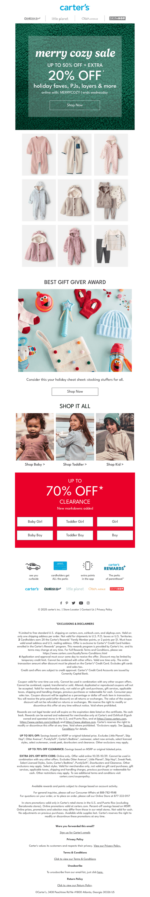 Extra 20% off with code MERRYCOZY