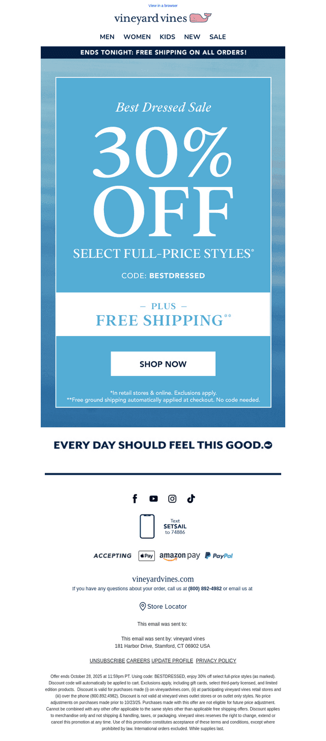LAST DAY! FREE SHIPPING SITEWIDE
