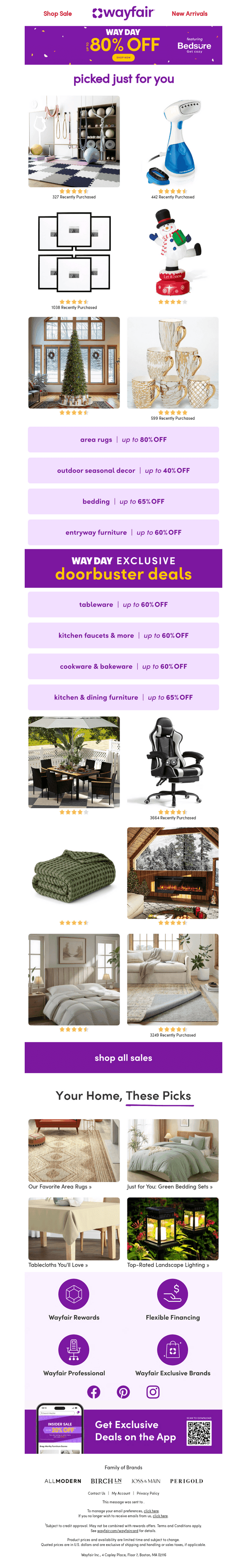 Wayfair email from Sun, Oct 26, 2025