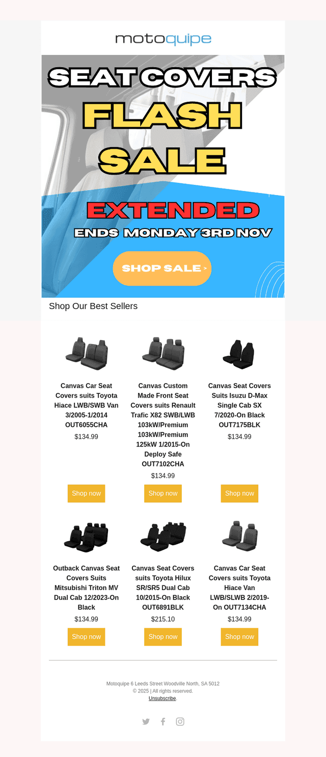 Motoquipe email from Mon, Oct 27, 2025