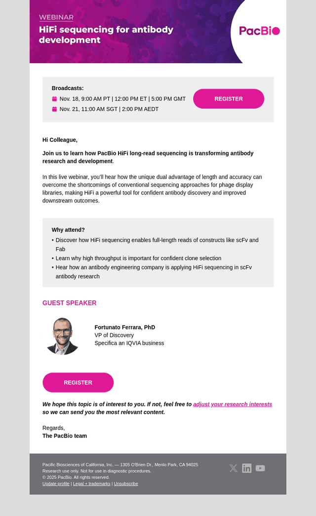[Webinar] Confident antibody discovery with HiFi sequencing