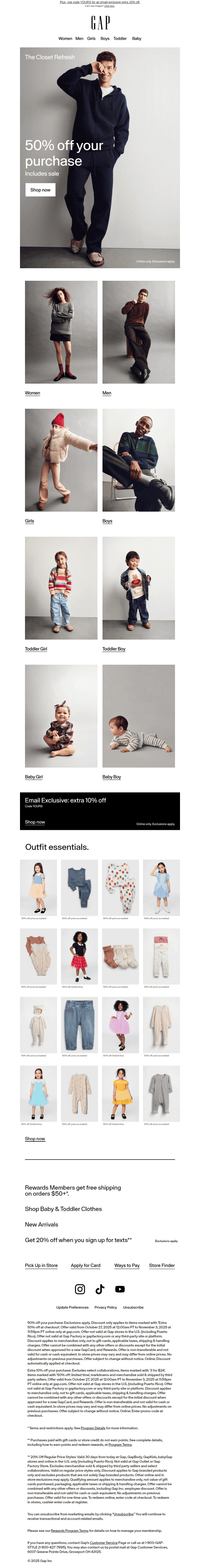 50% off unlocked: the Closet Refresh is here