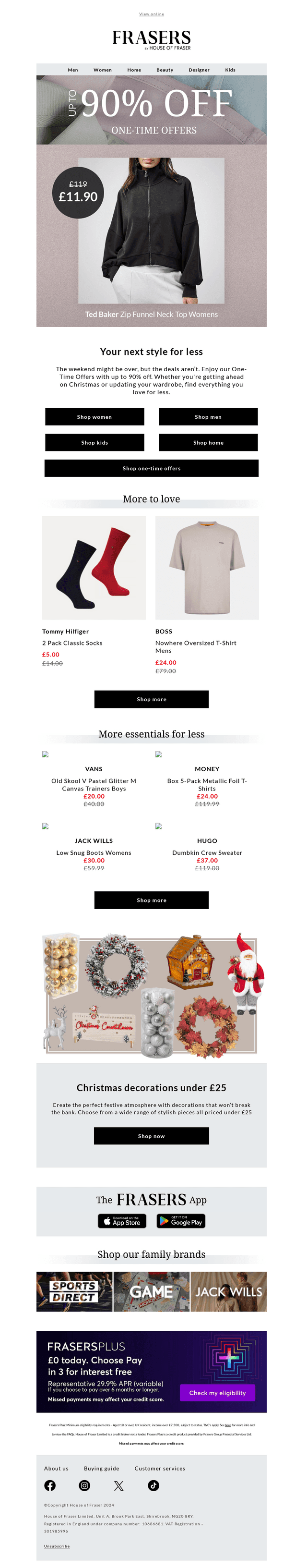 90% off Ted Baker