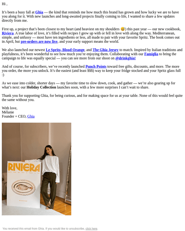 The latest from Ghia HQ 💌