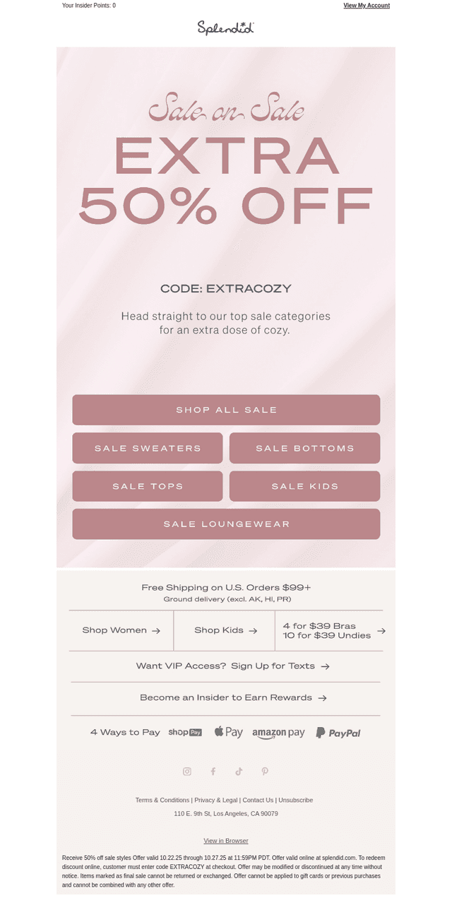 Extra 50% Off *ALL* Sale Categories