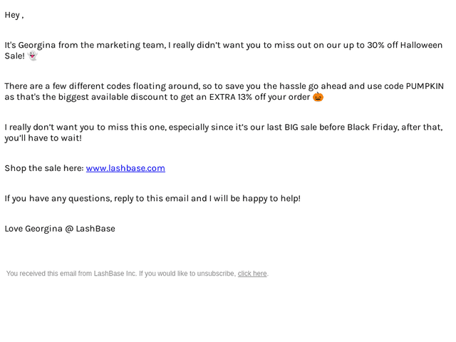 A heads up from us before Black Friday