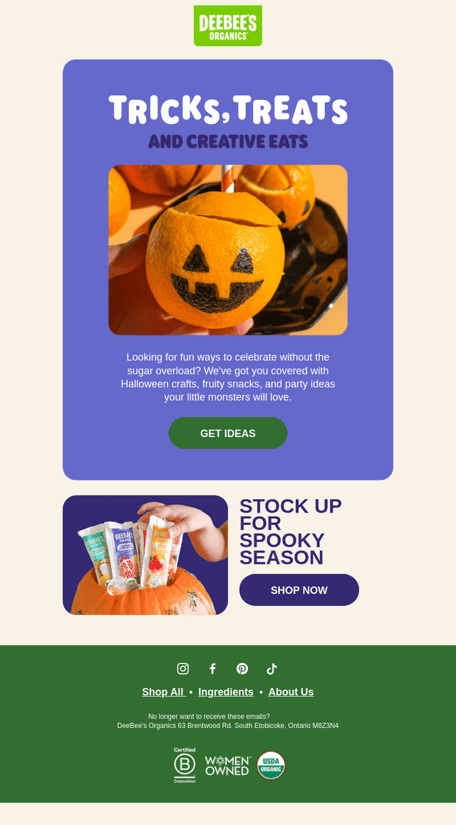Spooky fun, hold the sugar 👻