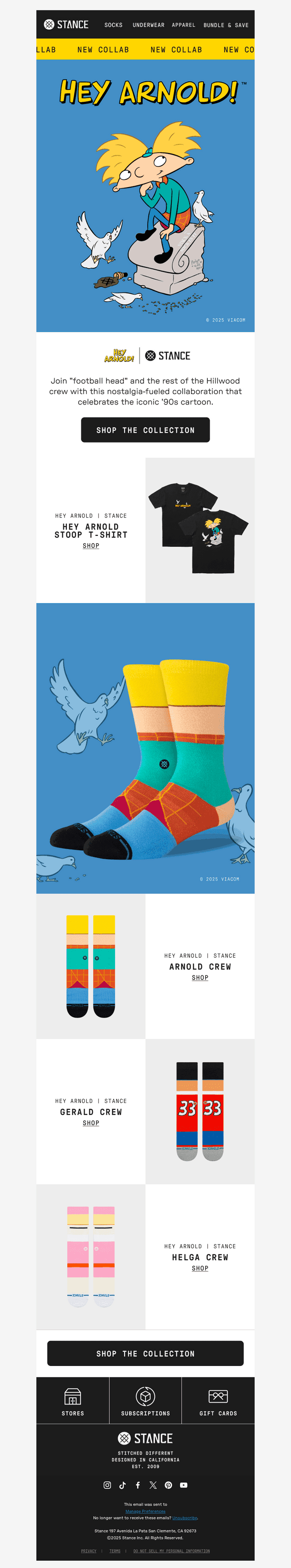 NEW: Hey Arnold! x Stance Collection 👉