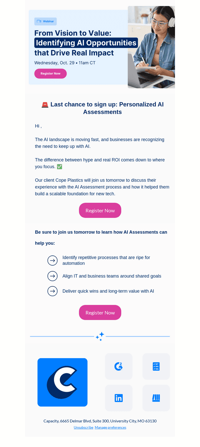 Last chance to join AI Assessment webinar
