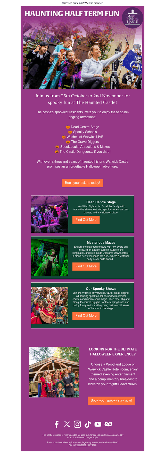 Need a spooky day out this half term?