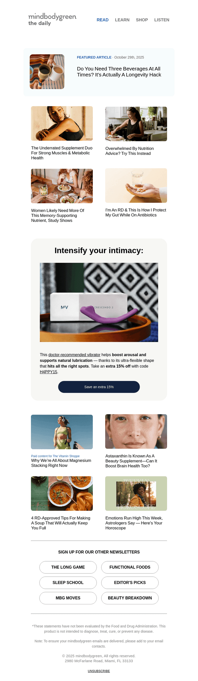 mindbodygreen email from Wed, Oct 29, 2025