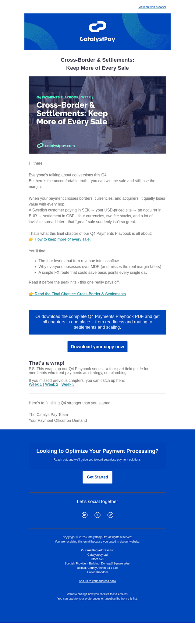 Catalyst Commerce email from Wed, Oct 29, 2025