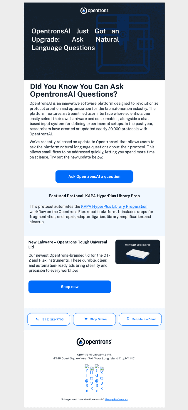 OpenTrons email from Wed, Oct 29, 2025