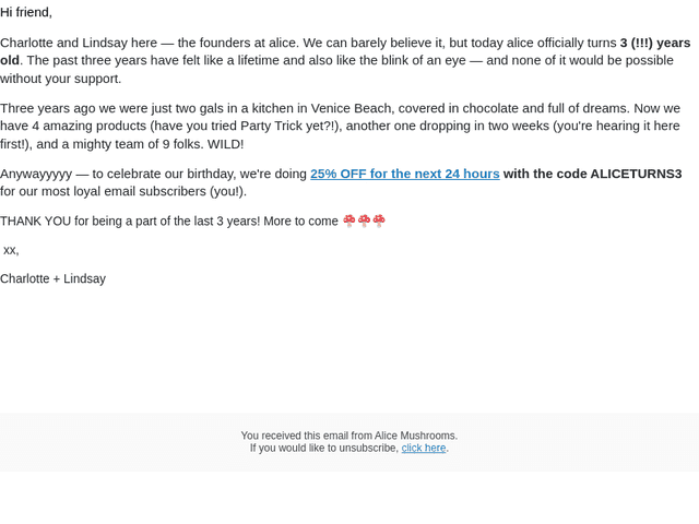 3 YEARS, 25% OFF
