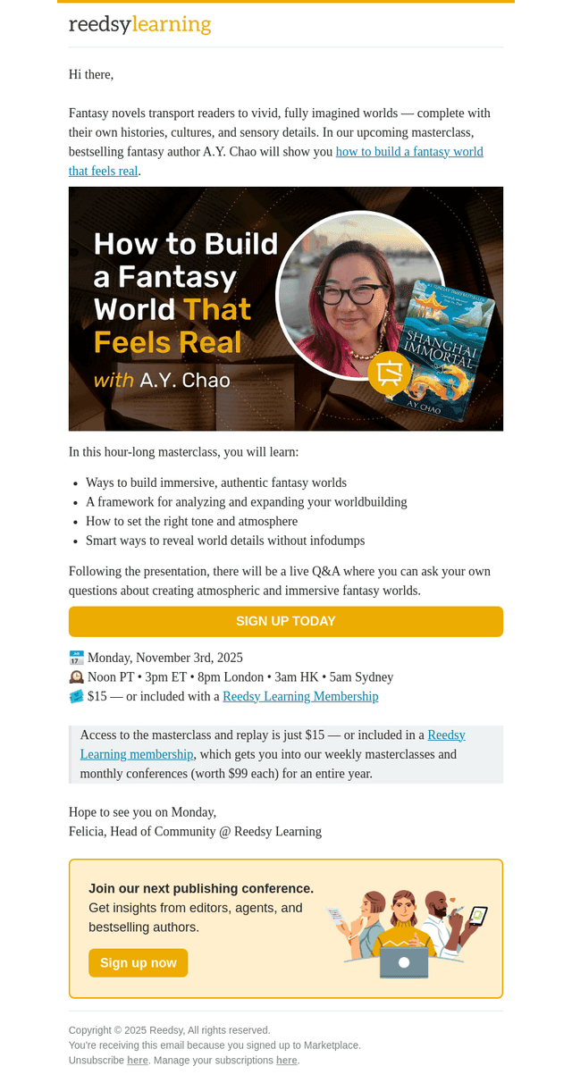 You’re invited: Mastering worldbuilding