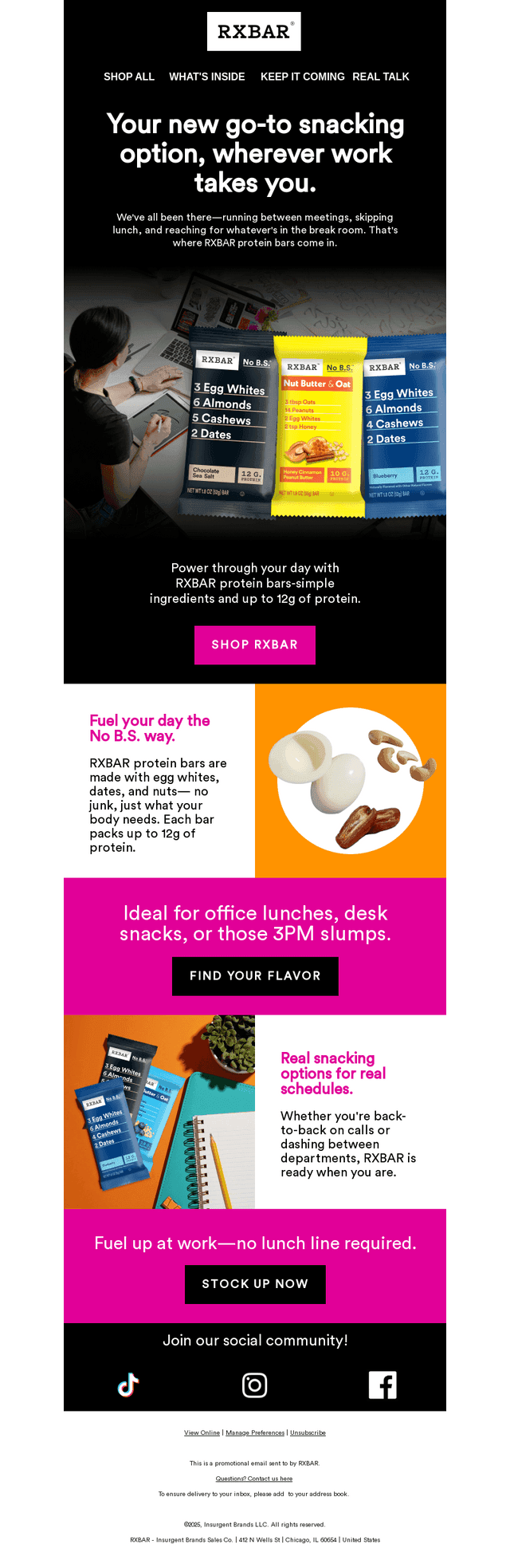 Power through meetings with RXBAR.