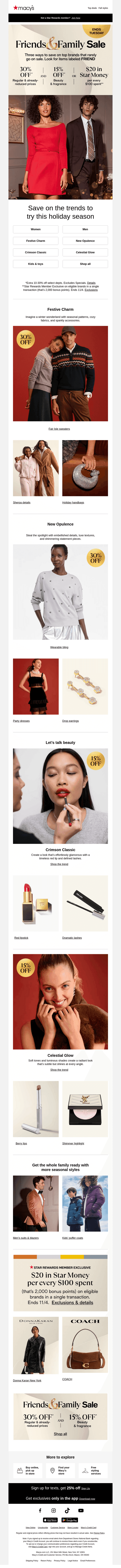 30% off NEW holiday styles