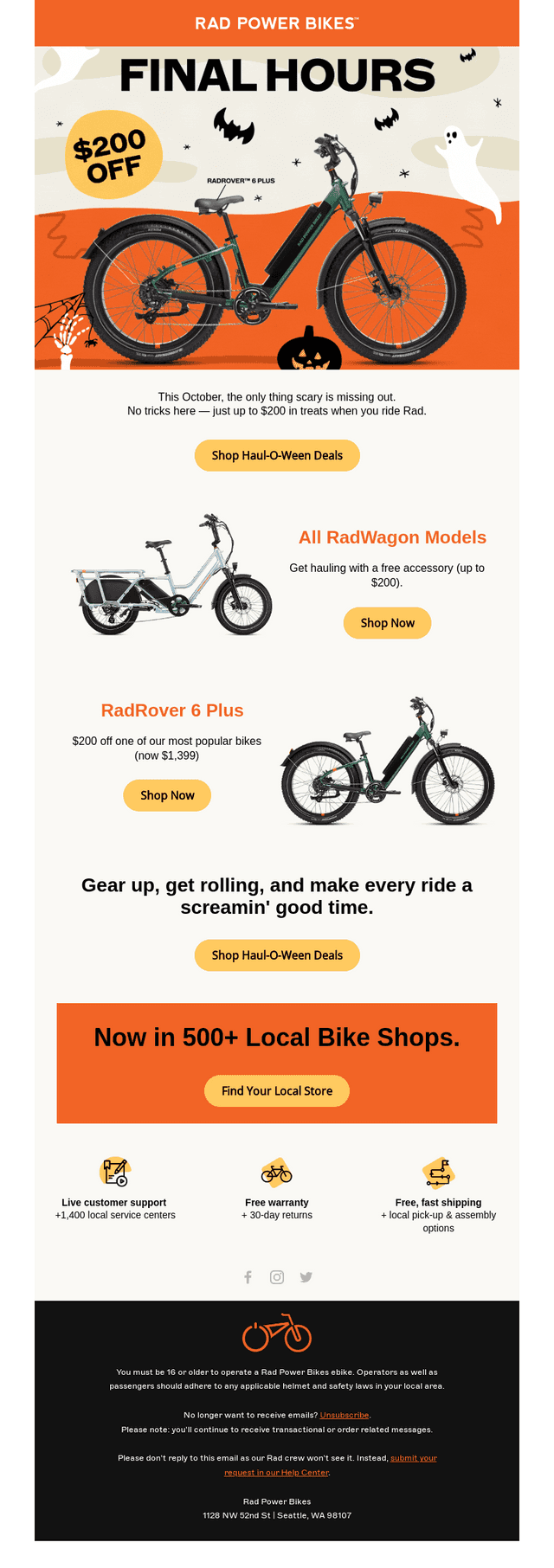 Rad Power Bikes email from Wed, Oct 29, 2025