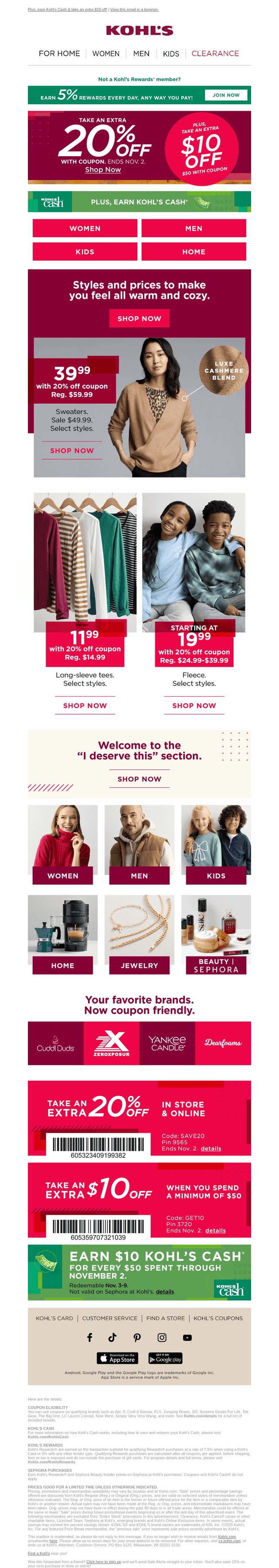 Layer up & save 20% … sweater weather's calling 📞