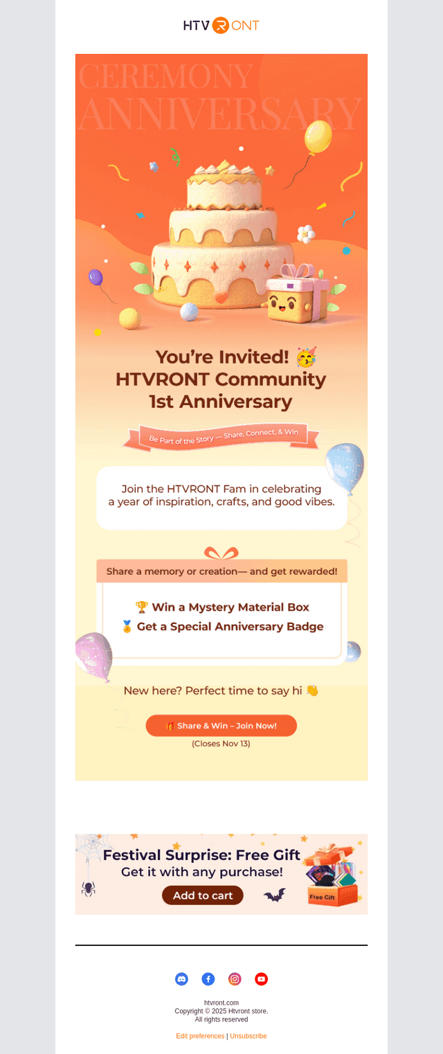 You‘re Invited! We're Turning 1! 🎉