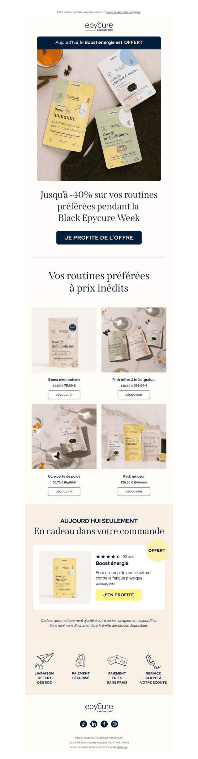 OFFERT dans votre commande