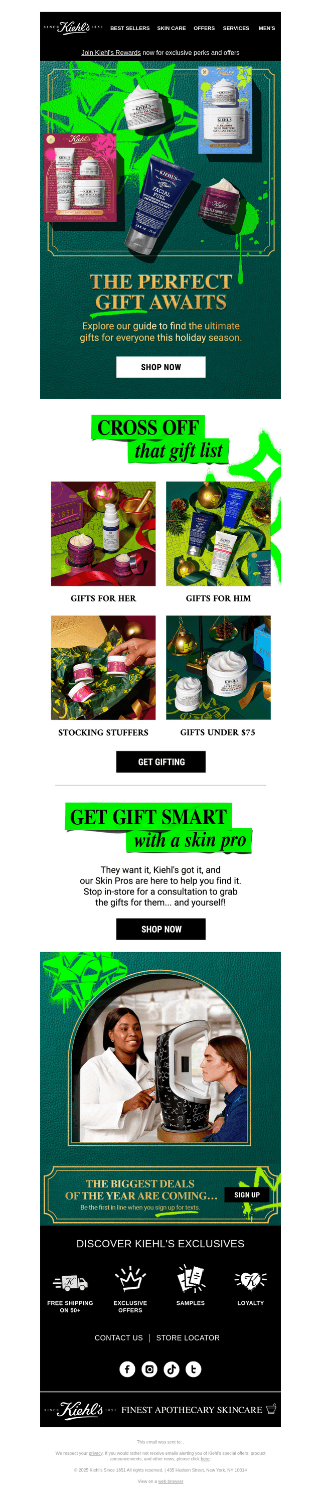 Kiehl's email from Thu, Oct 30, 2025