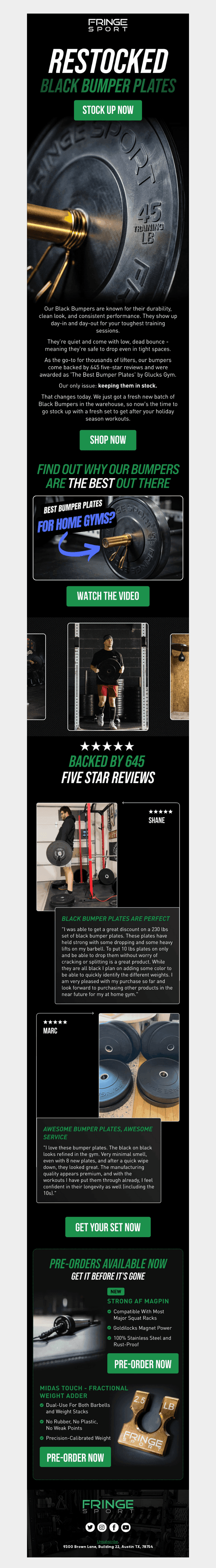 Limited Restock: Black Bumper Plates