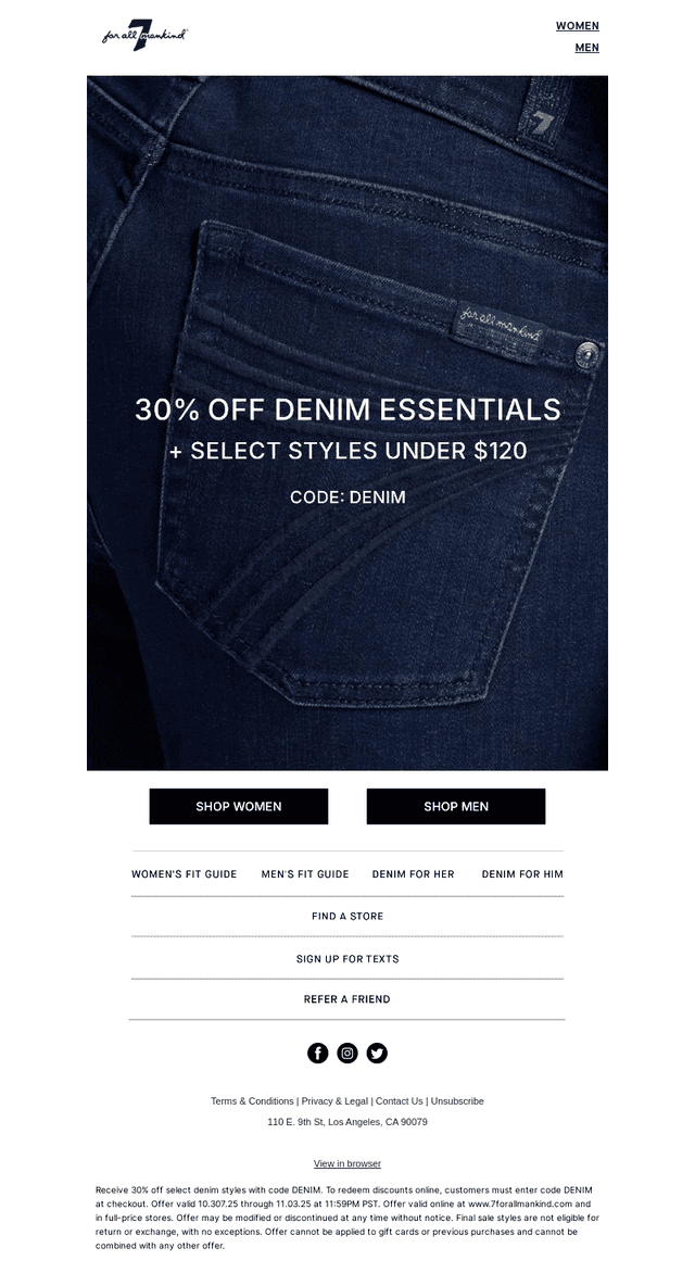 Denim, Marked Down