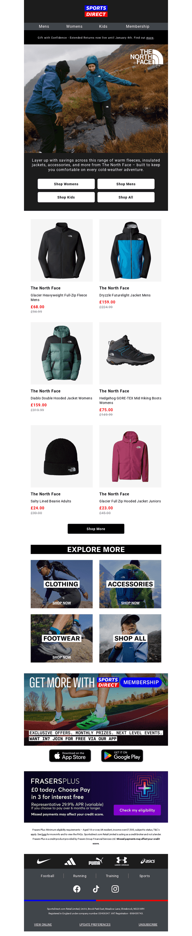 Save on The North Face