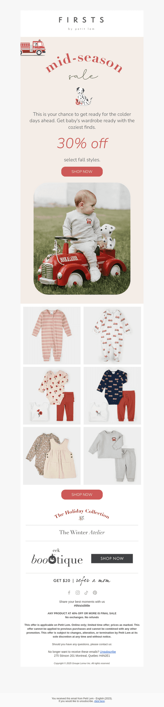 Get 30% baby's fall faves 🥰