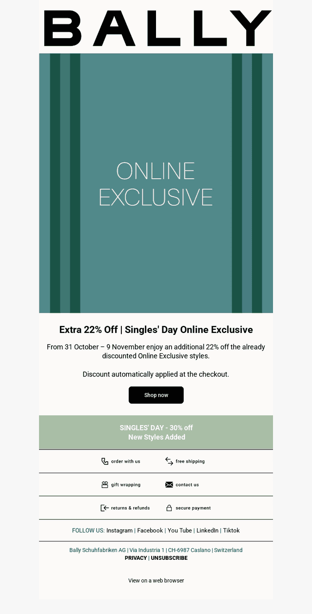 Extra 22% Off | Singles' Day Online Exclusive