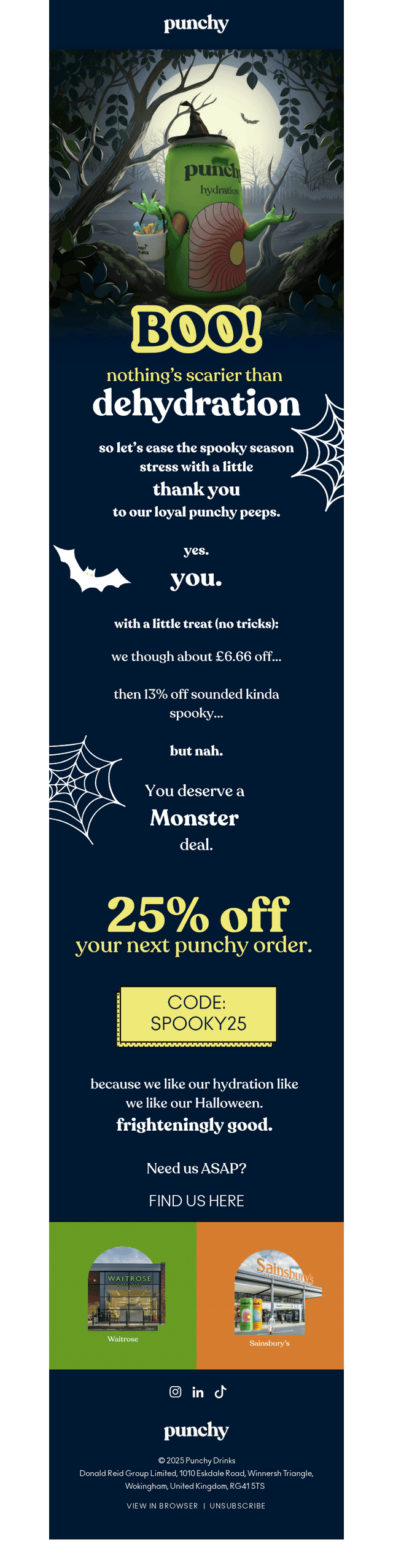 BOO! Scarily good hydration awaits...