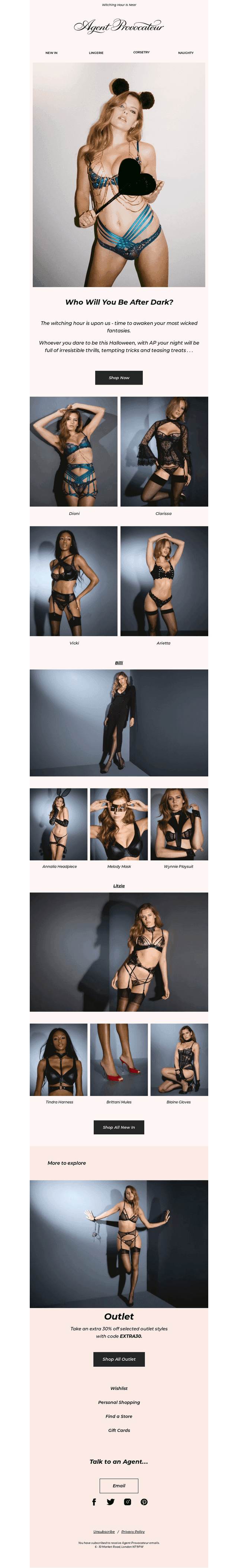 Agent Provocateur email from Fri, Oct 31, 2025