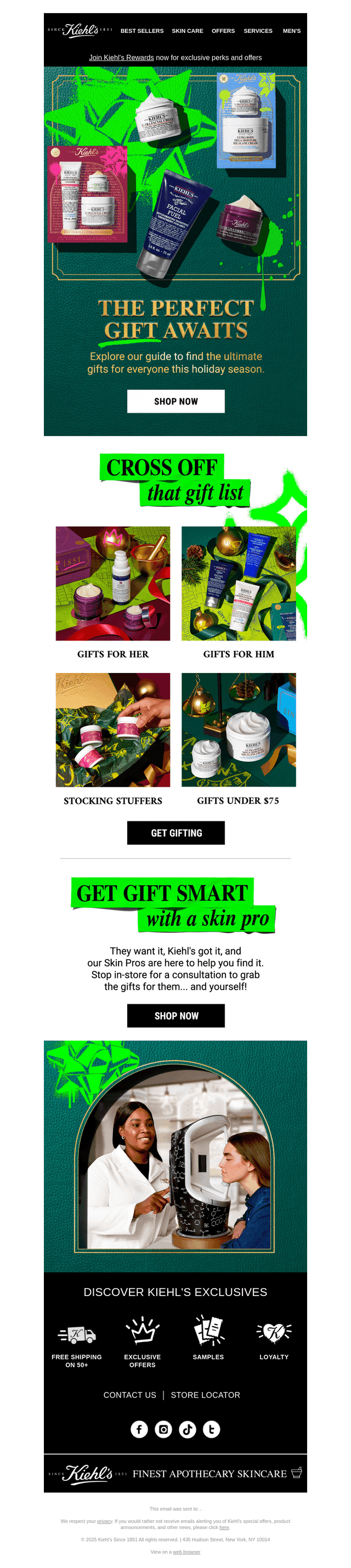 Kiehl's email from Fri, Oct 31, 2025