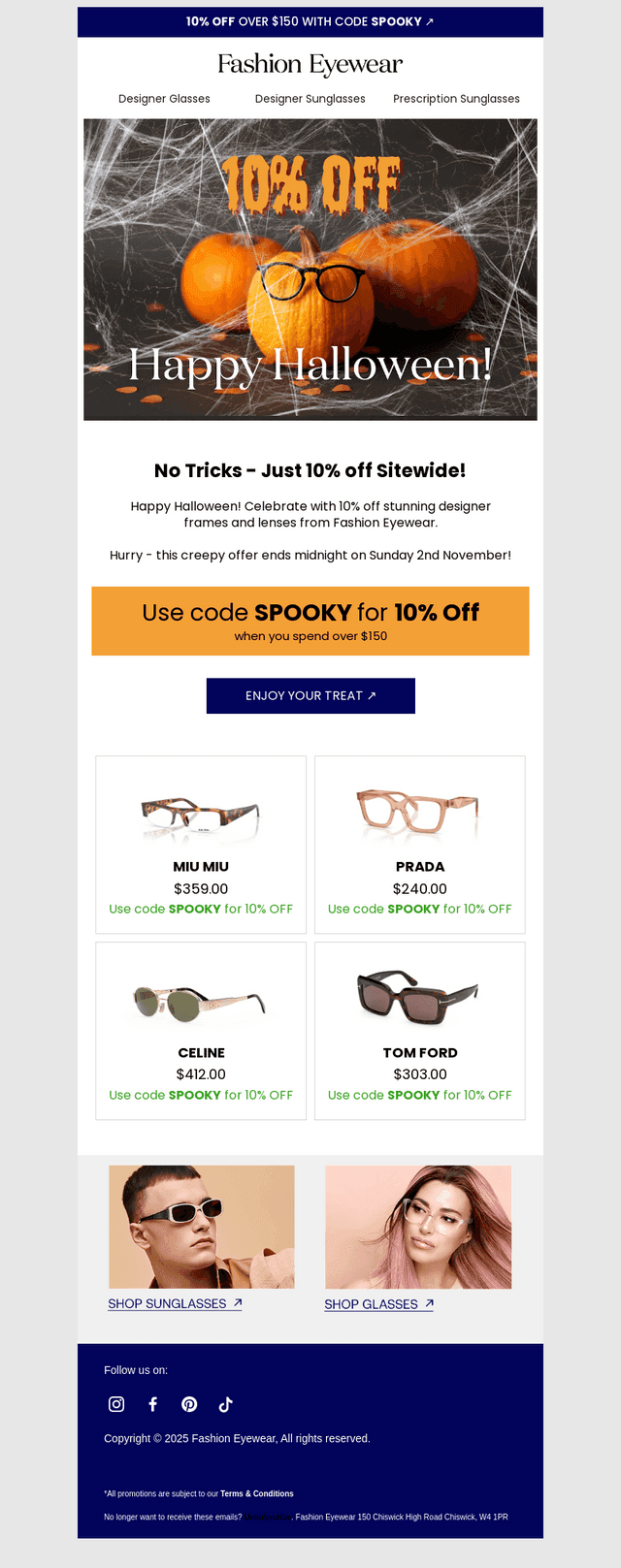 Fashion Eyewear email from Fri, Oct 31, 2025
