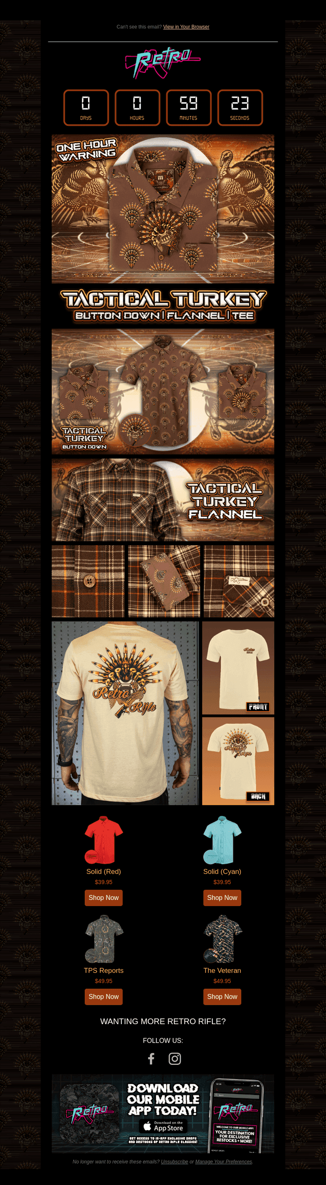 Tactical Turkey: One Hour Warning