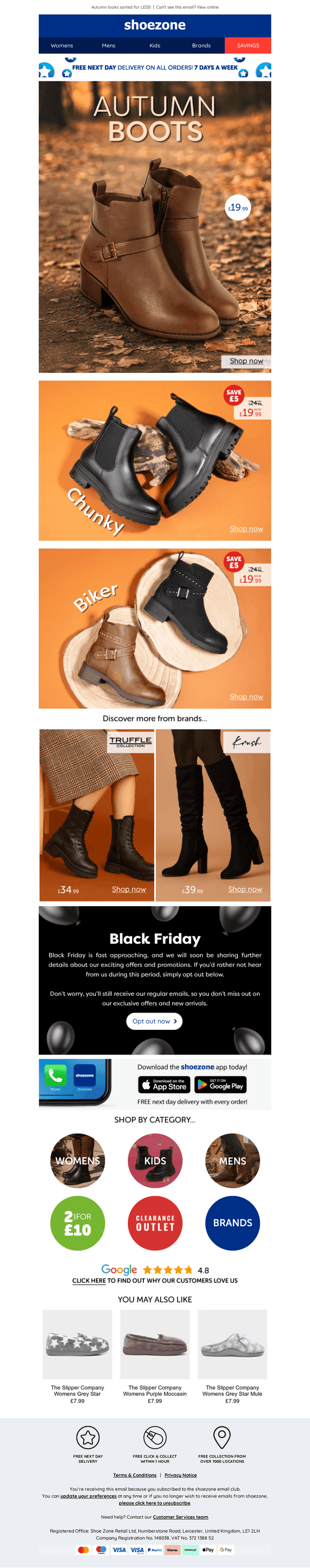 £5 OFF selected boots delivered NEXT DAY!