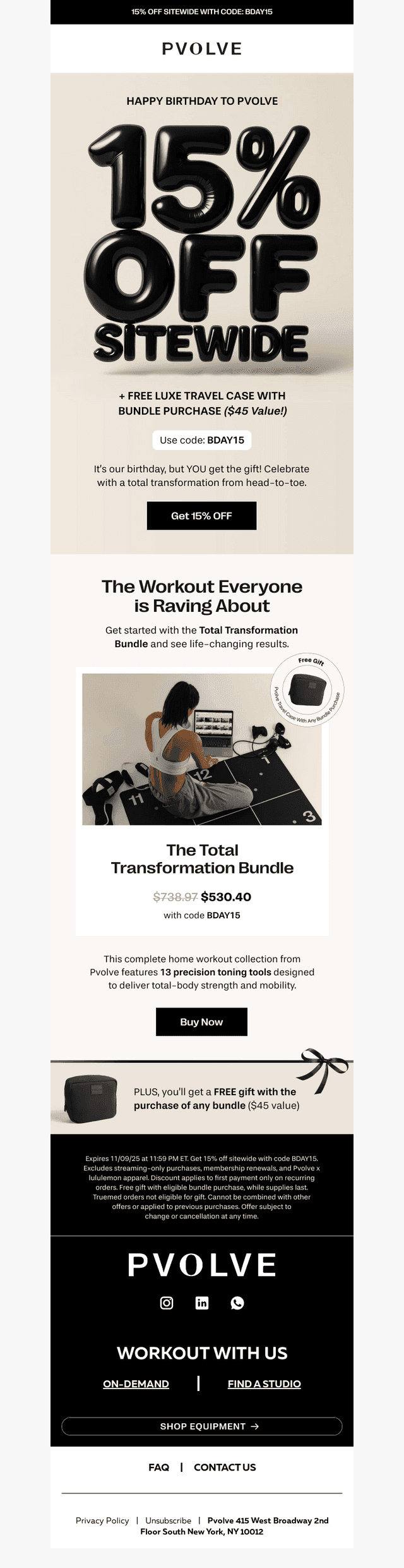 P.volve email from Sat, Nov 1, 2025