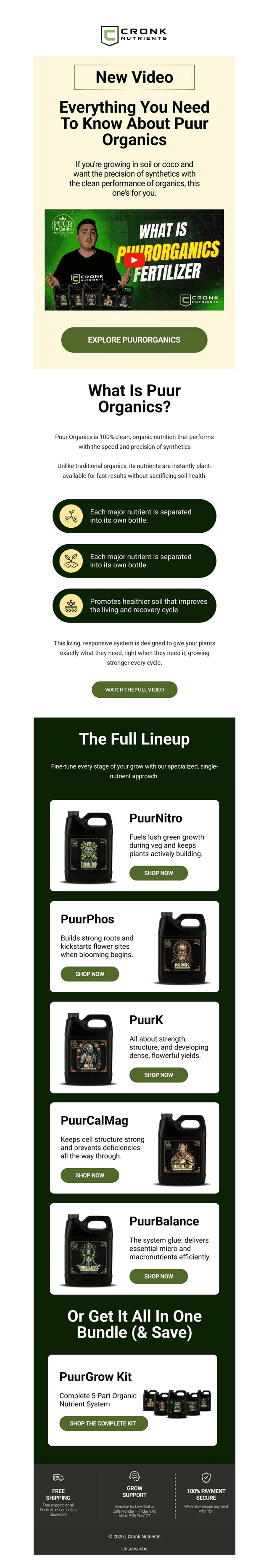 Cronk Nutrients email from Sat, Nov 1, 2025