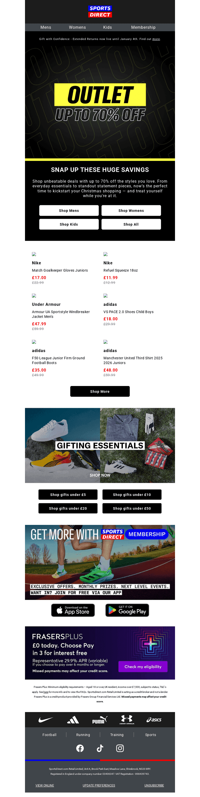 Outlet savings