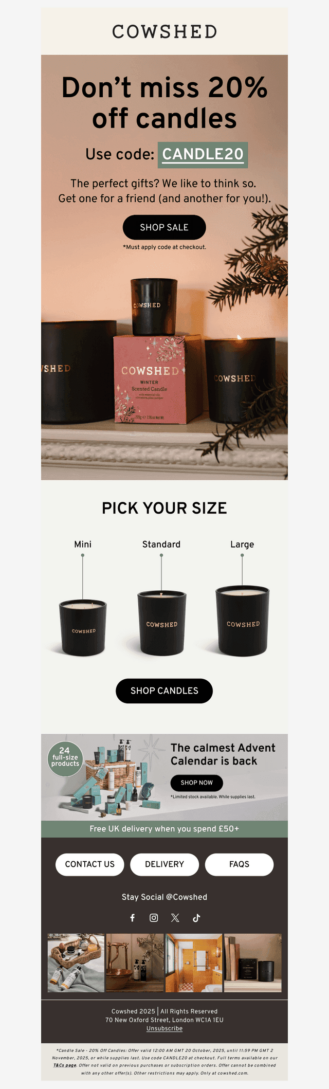 Last Chance for 20% Off Candles