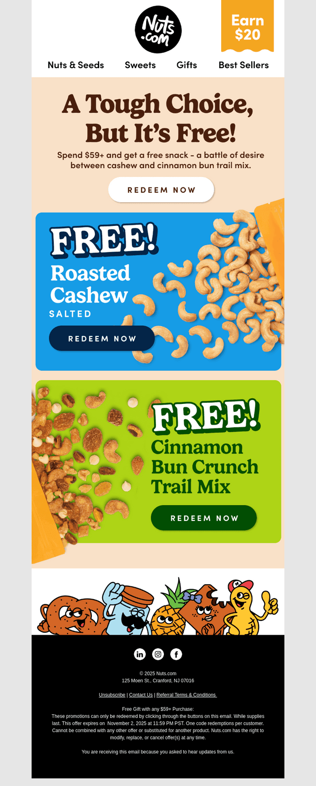 Last chance for a FREE SNACK with your order!