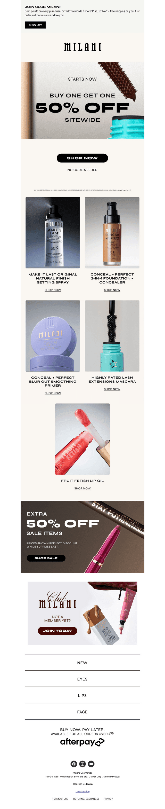 Starts now! BOGO 50% OFF