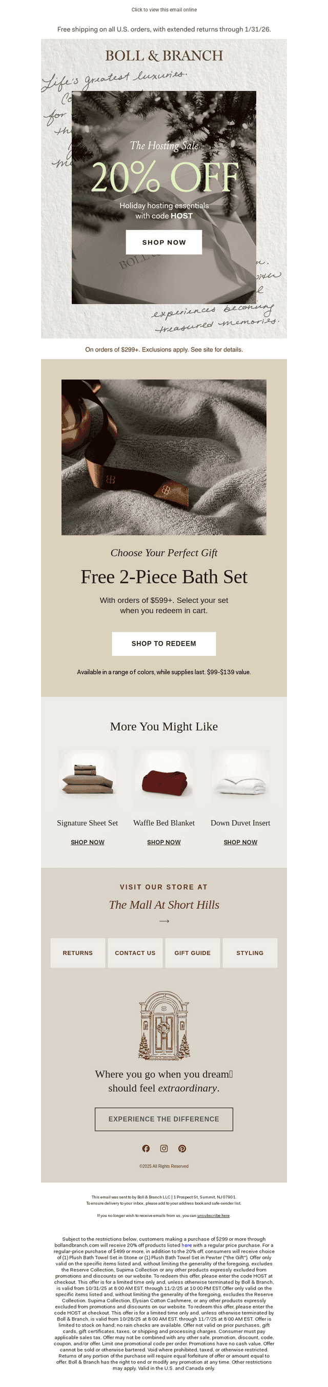20% off guest-approved comforts