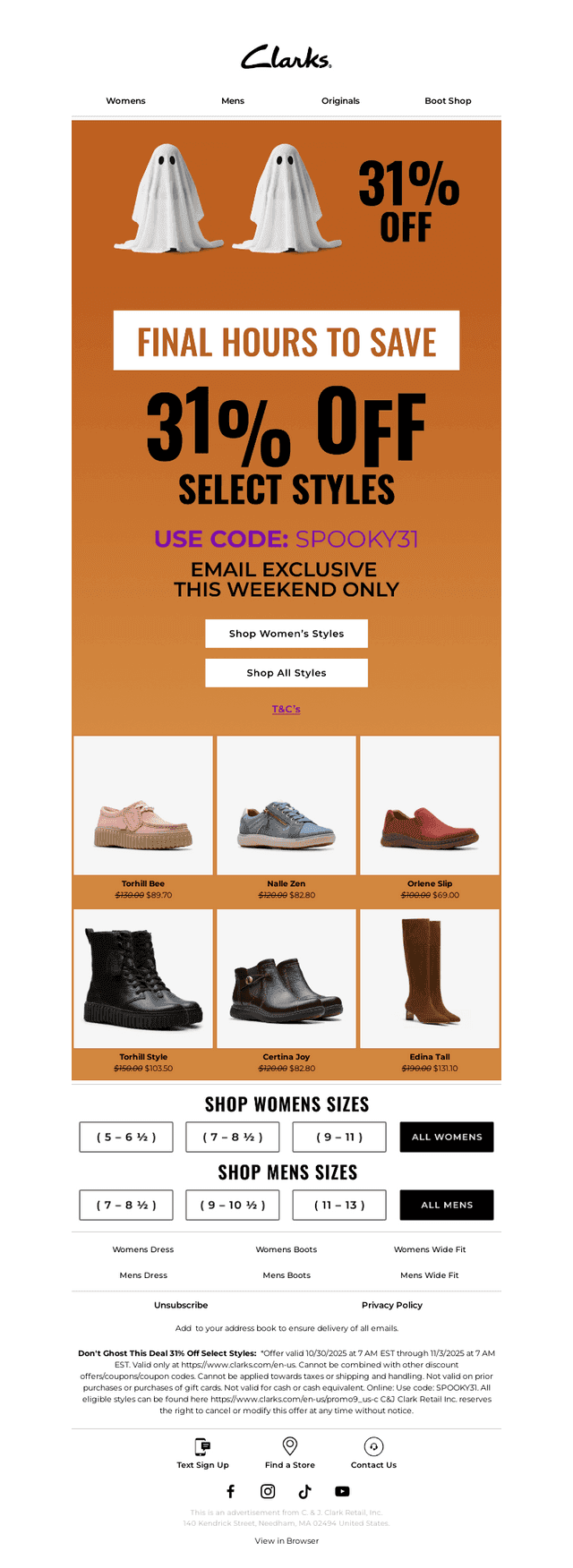 ⏰ Last Day to Save 31% on Select Styles