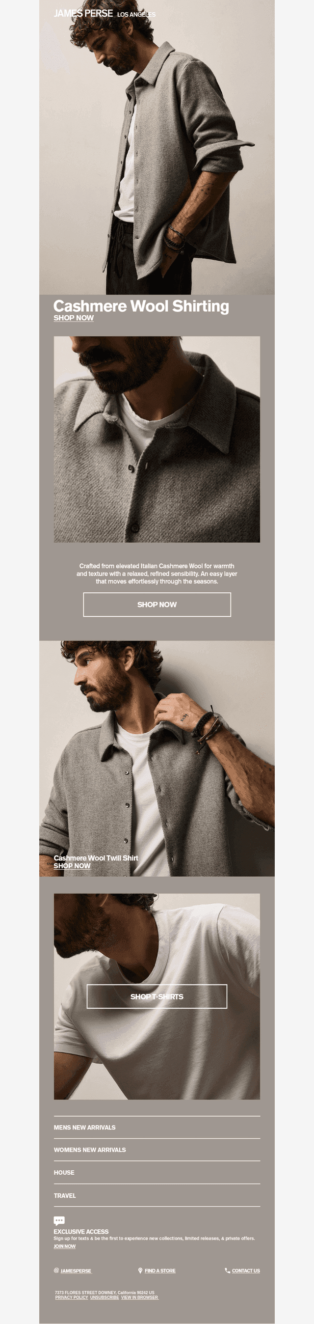 New Cashmere Wool Shirting